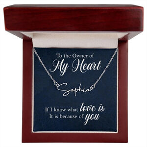 To the Owner of My Heart Personalized Silver Tone Name Necklace Custom Name